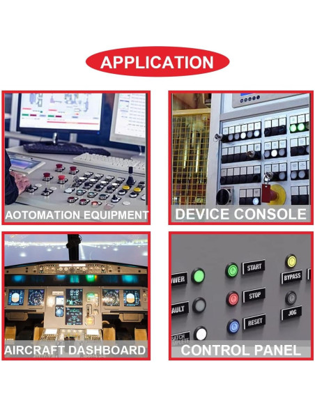 10 Pcs Luz Indicadora LED 12mm IP67 MKBKLLJY 12-24V 5 Colores