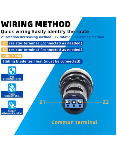4PCS Potenciometro Rotativo 5K Ohm LA42DWQ-22 22mm