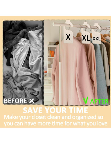 30 Separadores de Closet LLOUSSAK en Madera Blanca con Marcador