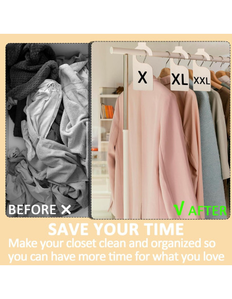 30 Separadores de Closet LLOUSSAK en Madera Blanca con Marcador