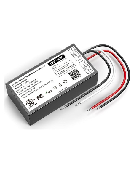 Transformador LED Regulable 12V 60W Triac ELV/MLV Adapter-Universe Transformador LED Regulable 12V 60W Triac ELV/MLV Adapter-Universe