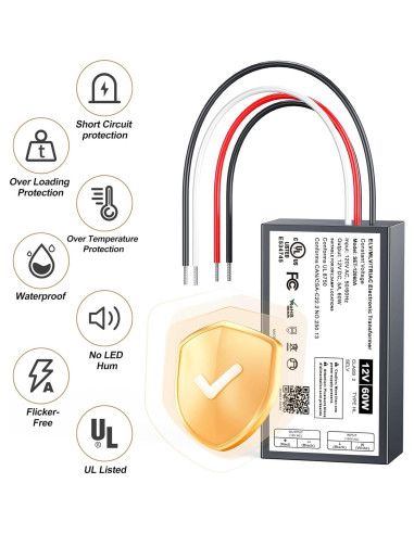 Transformador LED Regulable 12V 60W Triac ELV/MLV Adapter-Universe