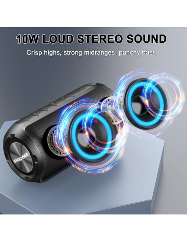 Altavoz Bluetooth Hupoaf ZY-02 24W IPX7 12h RGB Portátil