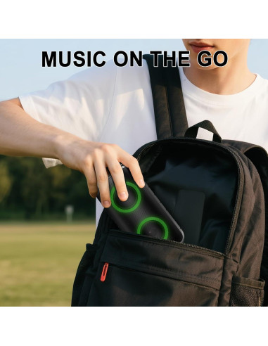 Altavoz Bluetooth Hupoaf ZY-02 24W IPX7 12h RGB Portátil