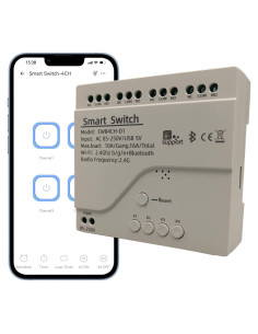 Interruptor Inteligente WiFi Jane Eyre 4 Canales 3500W