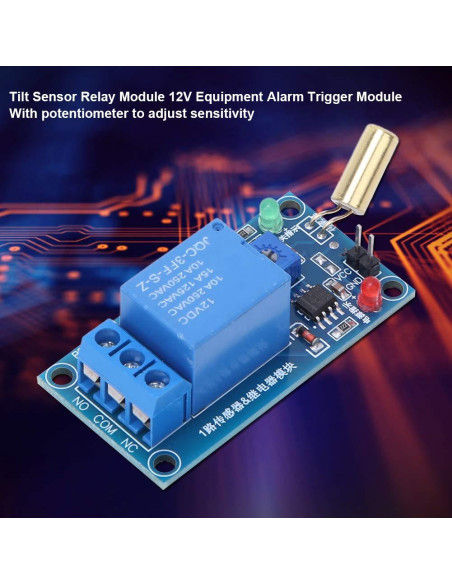 Módulo de Relé 12V DC Wisecoco con Sensor de Inclinación