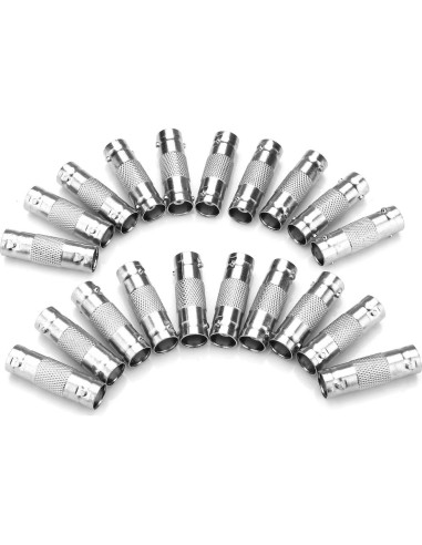 Conectores BNC Femenino a Femenino 50 Pcs para CCTV - TJMD