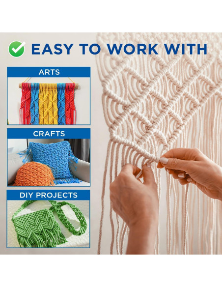 Cuerda de Algodón Trenzada TECEUM 15 m 5 mm Natural Multiusos