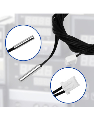 2 Piezas Sonda de Temperatura 10K NTC 3950 Acero Inoxidable 1M