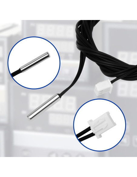 2 Piezas Sonda de Temperatura 10K NTC 3950 Acero Inoxidable 1M
