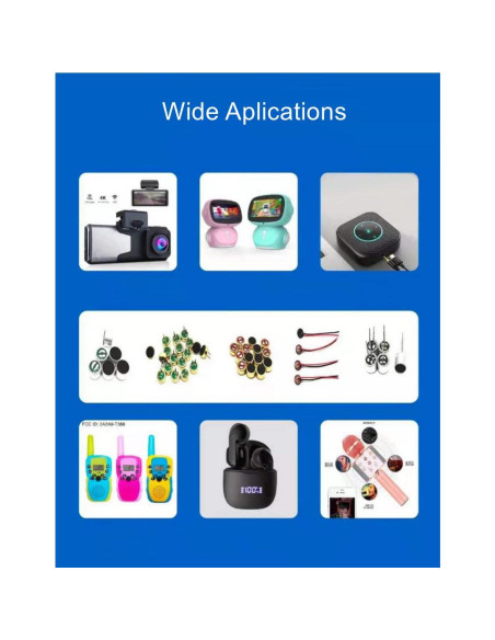 Micrófono Electret Fielect 9767-60DB 10 Pcs 9.7x7mm