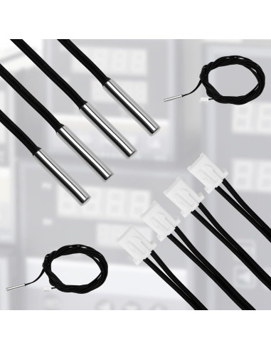 2 Piezas Sonda de Temperatura 10K NTC 3950 Acero Inoxidable 1M