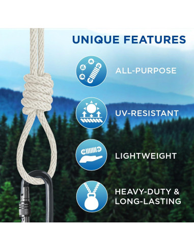 Cuerda de Algodón Trenzada TECEUM 15 m 5 mm Natural Multiusos