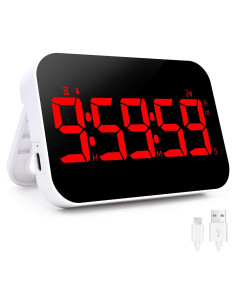 Temporizador LED KMMKGG Recargable 12.7 cm con Voz Rojo