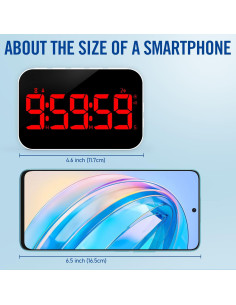 Temporizador LED KMMKGG Recargable 12.7 cm con Voz Rojo 2