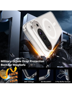 Funda TAURI para Google Pixel 10/10 Pro Transparente Magnética 2