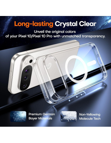 Funda TAURI para Google Pixel 10/10 Pro Transparente Magnética