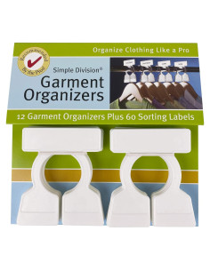 Organizadores de Ropa The Clutter Diet - 12 Divisores con Etiquetas