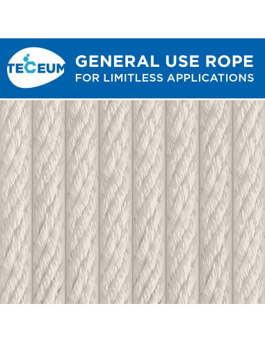 Cuerda de Algodón Trenzada TECEUM 15 m 5 mm Natural Multiusos