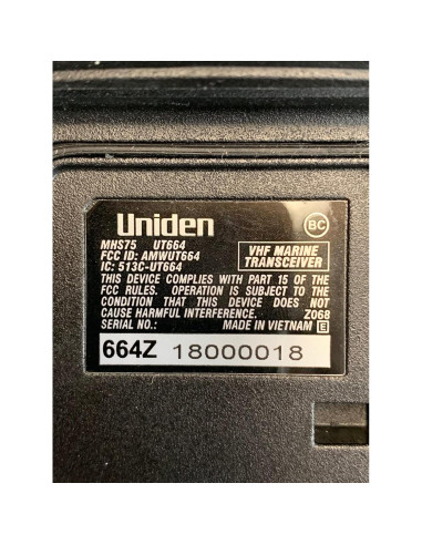 Radio Marina de Mano Uniden MHS75 Impermeable VHF 5W