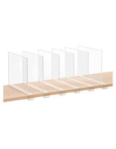 Divisores de Estantes Acrílico ZORCOR 6 Piezas 27.94x20.57cm