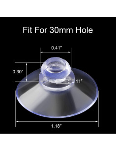Ventosas Transparentes ANCIRS 30mm - Paquete de 30 Piezas 2