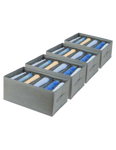 Organizador de Closet Fordonral 4pc Gris 6 Compartimentos 44x30x20cm
