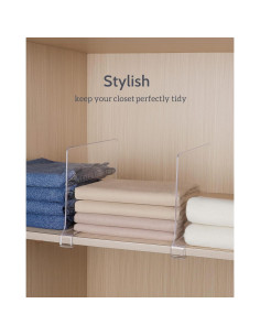 Divisores de Estantes Acrílico ZORCOR 6 Piezas 27.94x20.57cm 2