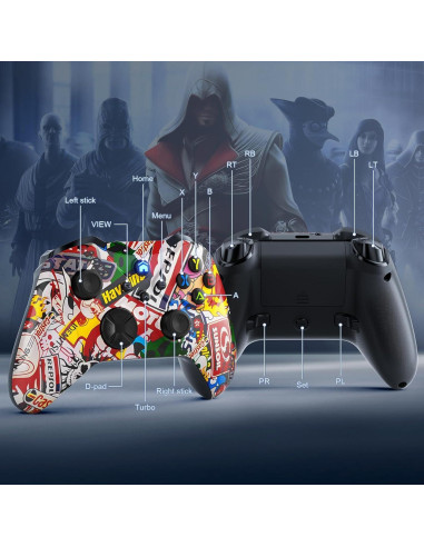 Controlador Inalámbrico Gamrombo para Xbox y PC con Turbo