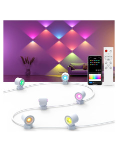 Apliques de Pared Inteligentes GRACEGLIDE RGB 7 Unidades