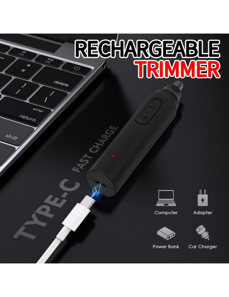 Recortador de Vello Nasal y Cejas Yunmiss Negro Recargable