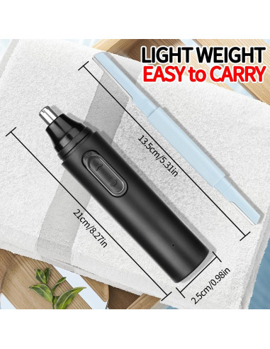 Recortador de Vello Nasal y Cejas Yunmiss Negro Recargable