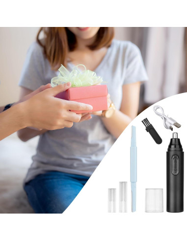 Recortador de Vello Nasal y Cejas Yunmiss Negro Recargable