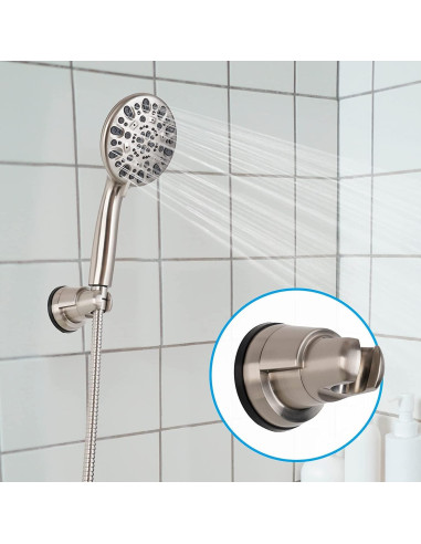 Soporte de Cabezal de Ducha Hibbent con Ventosa - 2 Unidades