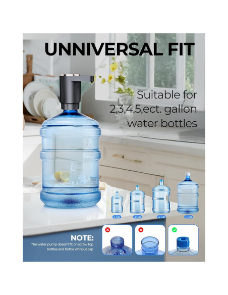 Bomba Dispensadora de Agua Eléctrica Cozycharm 5 Galones USB Bomba Dispensadora de Agua Eléctrica Cozycharm 5 Galones USB