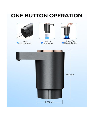 Bomba Dispensadora de Agua Eléctrica Cozycharm 5 Galones USB