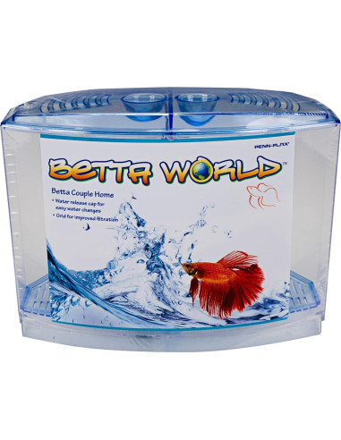 Kit Acuario Penn-Plax Doble Betta Bowfront 19.69x15.24cm