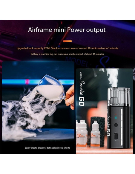 Máquina de Niebla Portátil LENSGO Smoke Go 22ML para Eventos