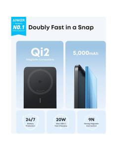 Banco de Poder Anker Nano 5000mAh Cargador Portátil MagSafe 15W 2