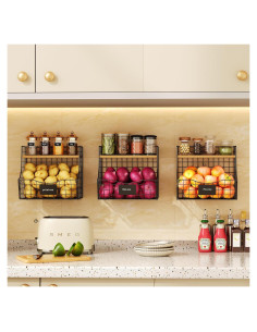 Paquete de 3 Cestas de Almacenamiento Jautokerdar con Tapa