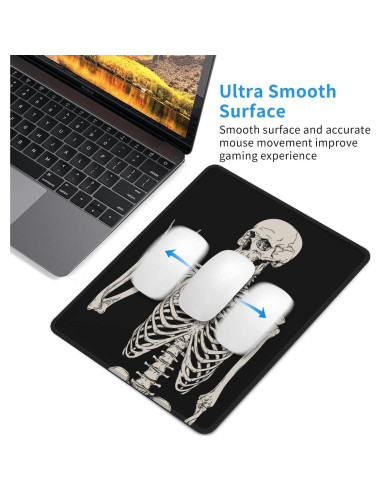Alfombrilla de Ratón BZU Esqueleto Humano Negra 21x26 cm