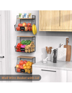 Paquete de 3 Cestas de Almacenamiento Jautokerdar con Tapa 2