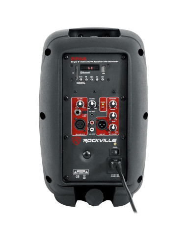 Altavoz PA Rockville BPA8 8" 300W Bluetooth USB SD para Eventos