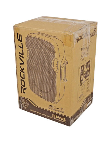Altavoz PA Rockville BPA8 8" 300W Bluetooth USB SD para Eventos
