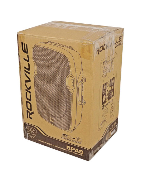 Altavoz PA Rockville BPA8 8" 300W Bluetooth USB SD para Eventos