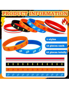 48 Pulseras de Silicona de Anime RoundFunny - 4 Estilos 2