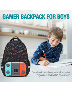 Mochila Escolar TFAUR Gamer 43 cm para Niños 6-14 Años 2