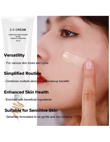 CC Cream JIMYAUQIN Corrector Rojo SPF 50 30ml Natural