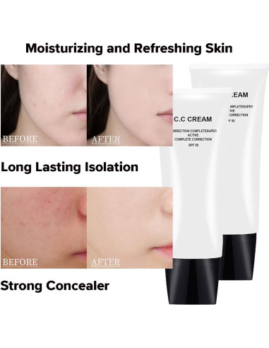 CC Cream JIMYAUQIN Corrector Rojo SPF 50 30ml Natural