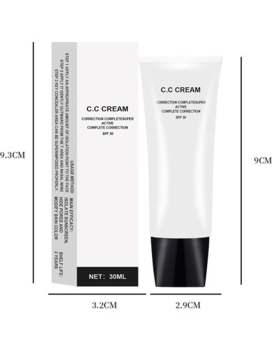 CC Cream JIMYAUQIN Corrector Rojo SPF 50 30ml Natural